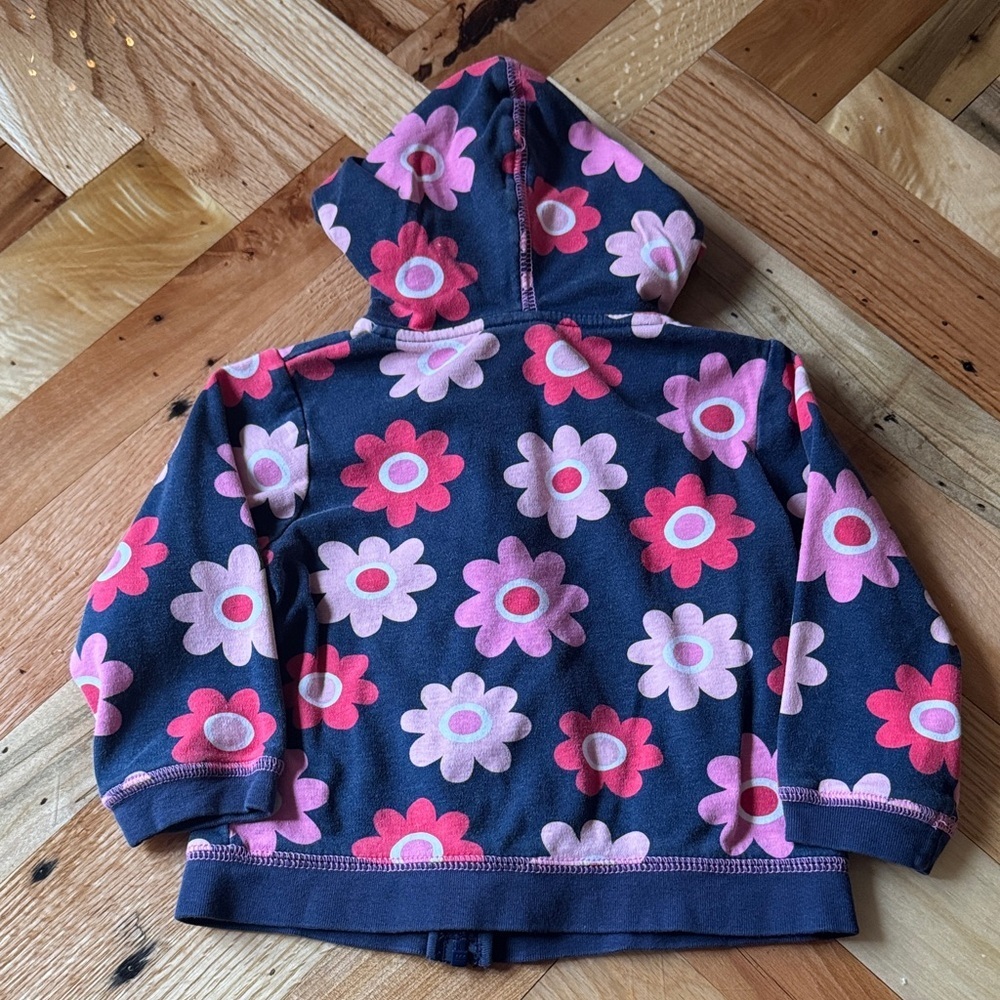 Floral Hoodie, Denim Overalls, and Pink Sweater Set - Picture 10 of 10